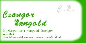 csongor mangold business card